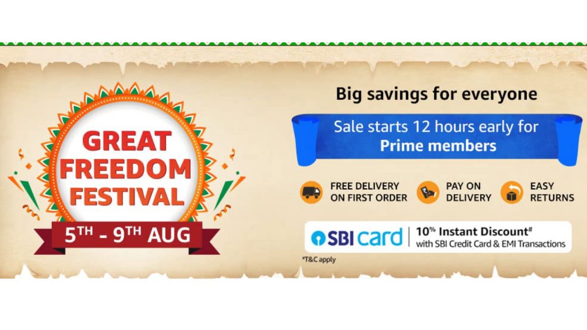 Amazon Great Freedom Festival sale: 5 अगस्त के सेल में फोन से लेकर इलेक्ट्रोनिक्स पर मिलेगा भारी डिस्काउंट