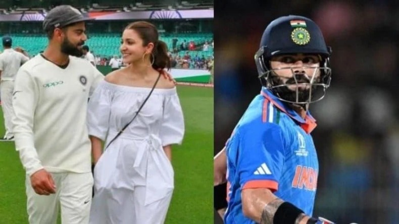 Anushka-Virat: विश्व कप 2023 मैच में भारत की जीत के बाद अनुष्का ने इस तरह लुटाया पति पर प्यार, देखें तस्वीर