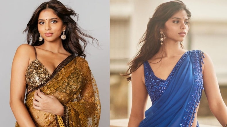 Wedding look 2023: इस वेडिंग सीजन ट्राई करें Suhana khan की ये स्टनिंग Sarees, देखें तस्वीरें