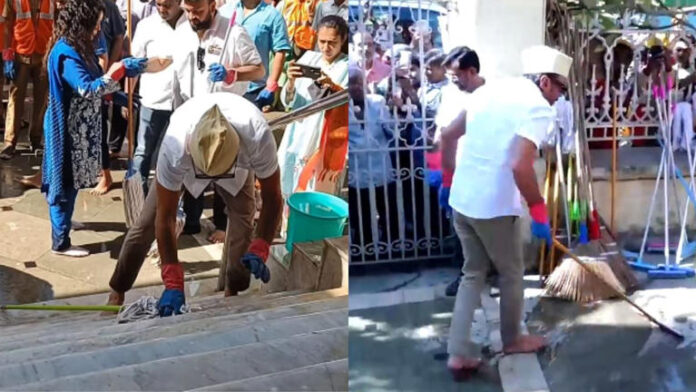 Jackie Shroff cleaned temple