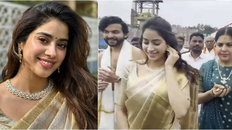 Janhvi Kapoor: रूमर्ड बॉयफ्रेंड के साथ तिरुमाला मंदिर पहुंची जान्हवी कपूर, देखें तस्वीरें