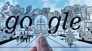 गुजरात के कलाकार पार्थ कोठेकर ने भारत के 74वें गणतंत्र दिवस के अवसर पर Google का डूडल बनाया था