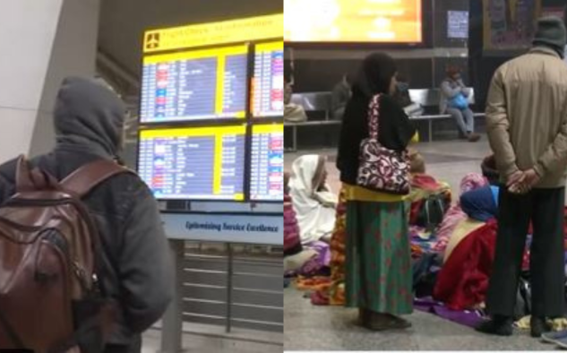 Delhi Flight & Train Delay: घने कोहरे से कई ट्रेन और फ्लाइट लेट, कंपकंपाती ठंड में यात्री घंटो इंतजार करने को मजबूर