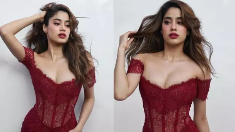 वैलेंटाइन डे के मौके पर Janhvi Kapoor ने रेड कोर्सेट ड्रेस मे बढ़ाया पारा, कीमत उड़ा देगी रातों की नींद