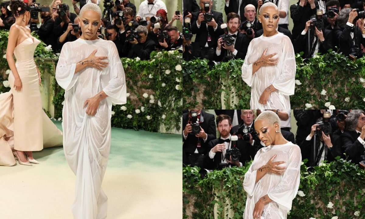 Met Gala में गीले कपड़ों में पहुंची Doja Cat, हाथों से शरीर छुपाते आई नजर – Indianews