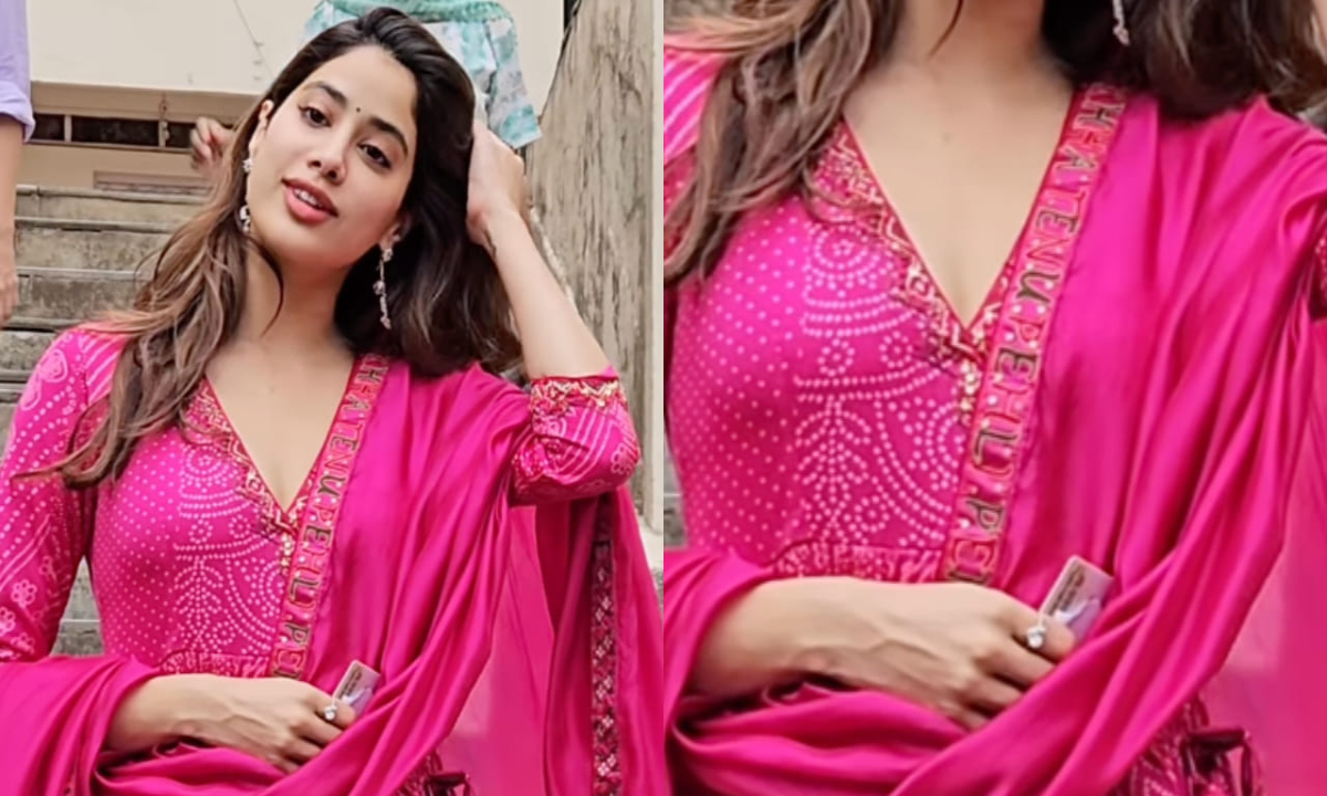 फैशन के साथ फिल्म का प्रमोशन करती दिखीं Janhvi Kapoor, Dekha Tenu गाने के नाम का बनवाया दुपट्टा-Indianews