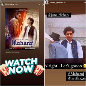 Ira and Nupur's Instagram stories