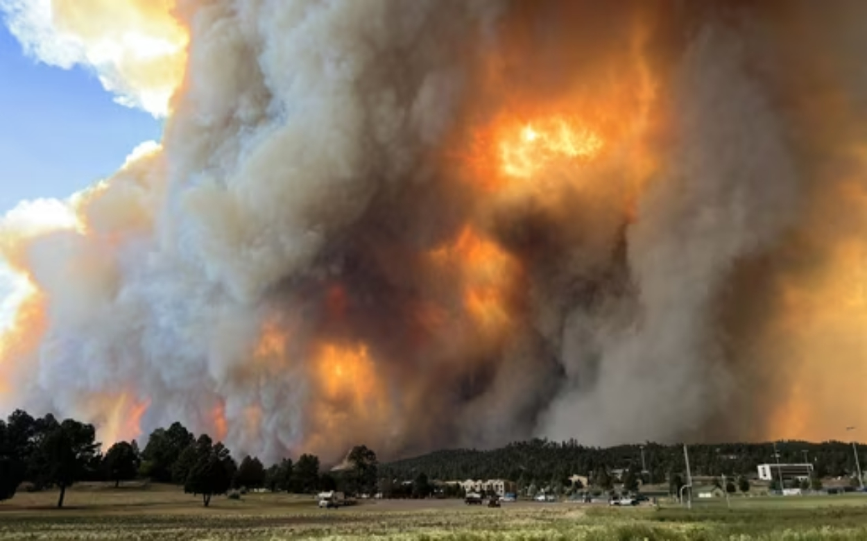 New Mexico: न्यू मैक्सिको के जंगलों में लगी भीषण आग, 2 लोगों की मौत सैकड़ों  इमारतें हुई नष्ट-Indianews