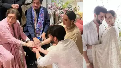 शत्रुघ्न सिन्हा ने दामाद जहीर इकबाल के हाथों में दिया बेटी Sonakshi Sinha का हाथ, शादी से कन्यादान की तस्वीर हुई वायरल -IndiaNews