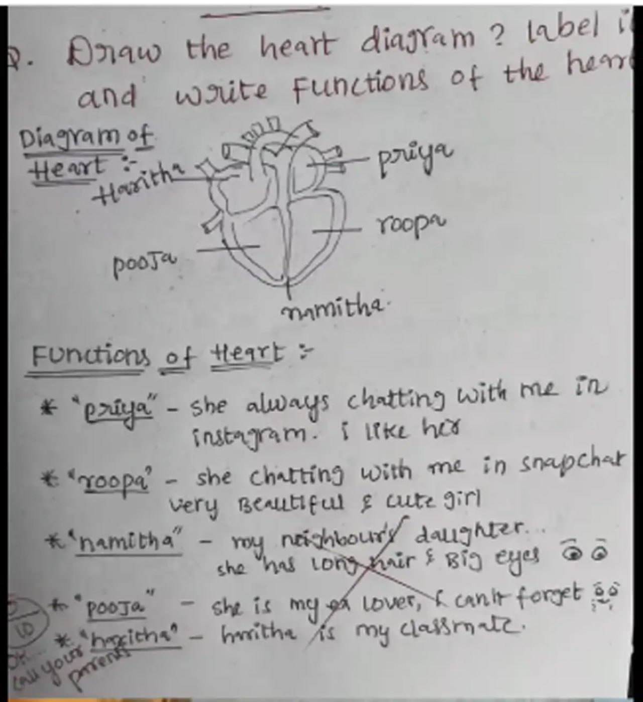 Viral Heart Diagram: छात्र ने बनाया ऐसा हार्ट डायग्राम, सोशल मीडिया पर बन गया सबसे मजेदार चीज -IndiaNews