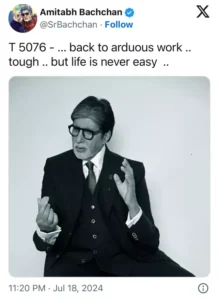 Amitabh Bachchan Post