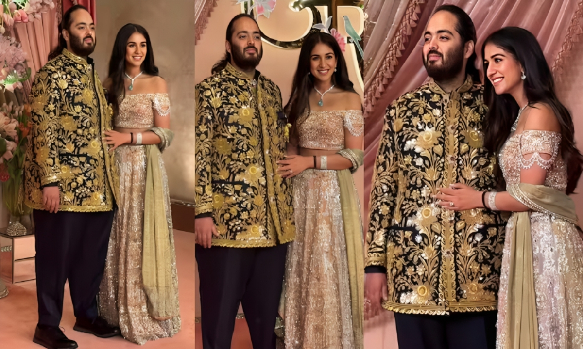 असली सोने से बनी शेरवानी में दिखें Anant Ambani, क्रिस्टल से सजे लहंगे में दिखीं Radhika