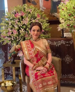 Nita Ambani Red saree look