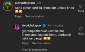 Shraddha Kapoor Reaction