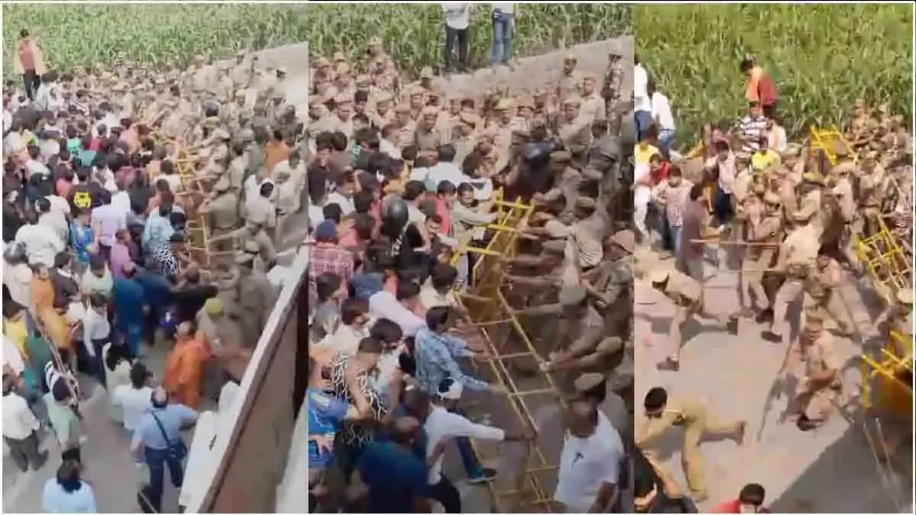 Ghaziabad Police Lathicharge: बैरिकेड हटा डासना मंदिर जाने का प्रयास,पुलिस ने किया लाठीचार्ज ; जमकर हंगामा