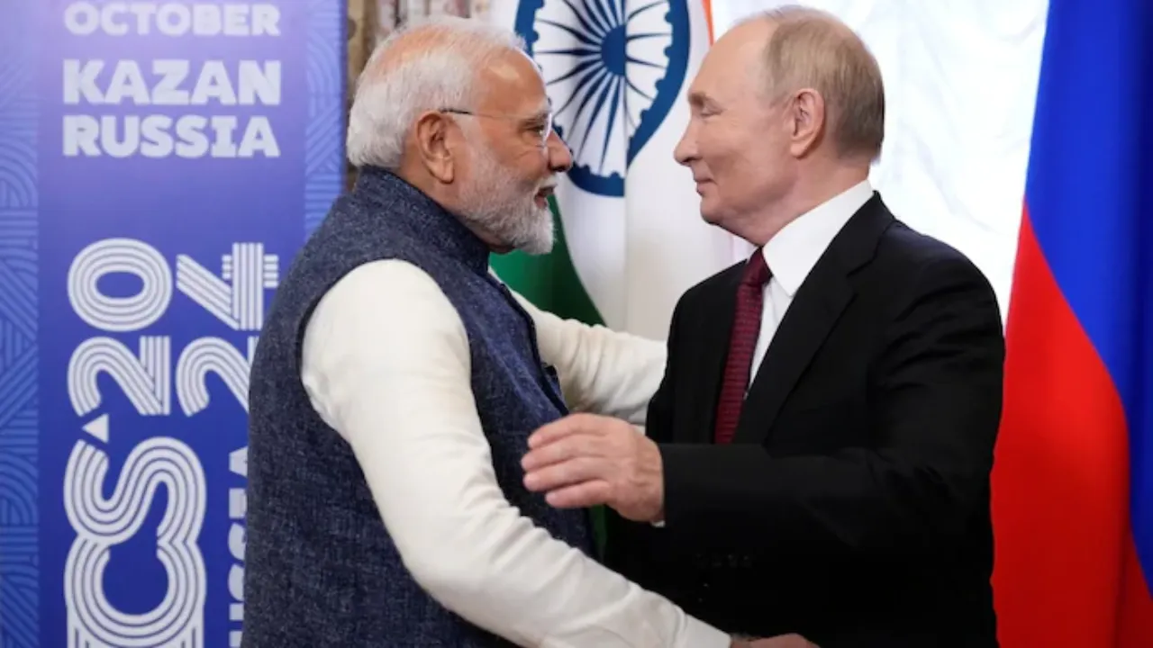 दुनिया के सबसे बड़े इवेंट पर दिखी PM Modi और Putin की बॉन्डिंग, जलनखोरों को चिढ़ाने के लिए 'भारत के दोस्त' ने कही ऐसी बात, मजेदार है वीडियो