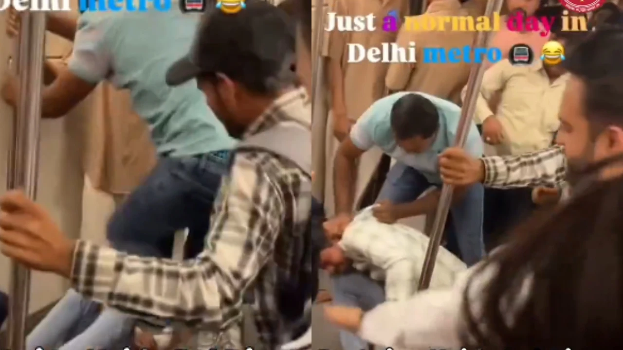 दिल्ली मेट्रो में दुबले-पतले लड़के को लातों से पीटता दिखा टोपी वाला आदमी, Video में पब्लिक भी निकली धोखेबाज!