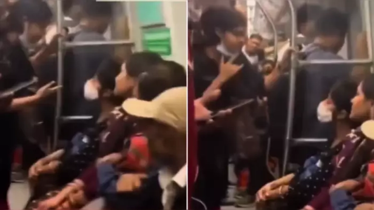 Delhi Metro VIDEO: दिल्ली मेट्रो में सीट को लेकर फिर भिड़ी महिलाएं! ‘दिल्ली पुलिस में है मेरा बंदा’ कहकर दे दी धमकी