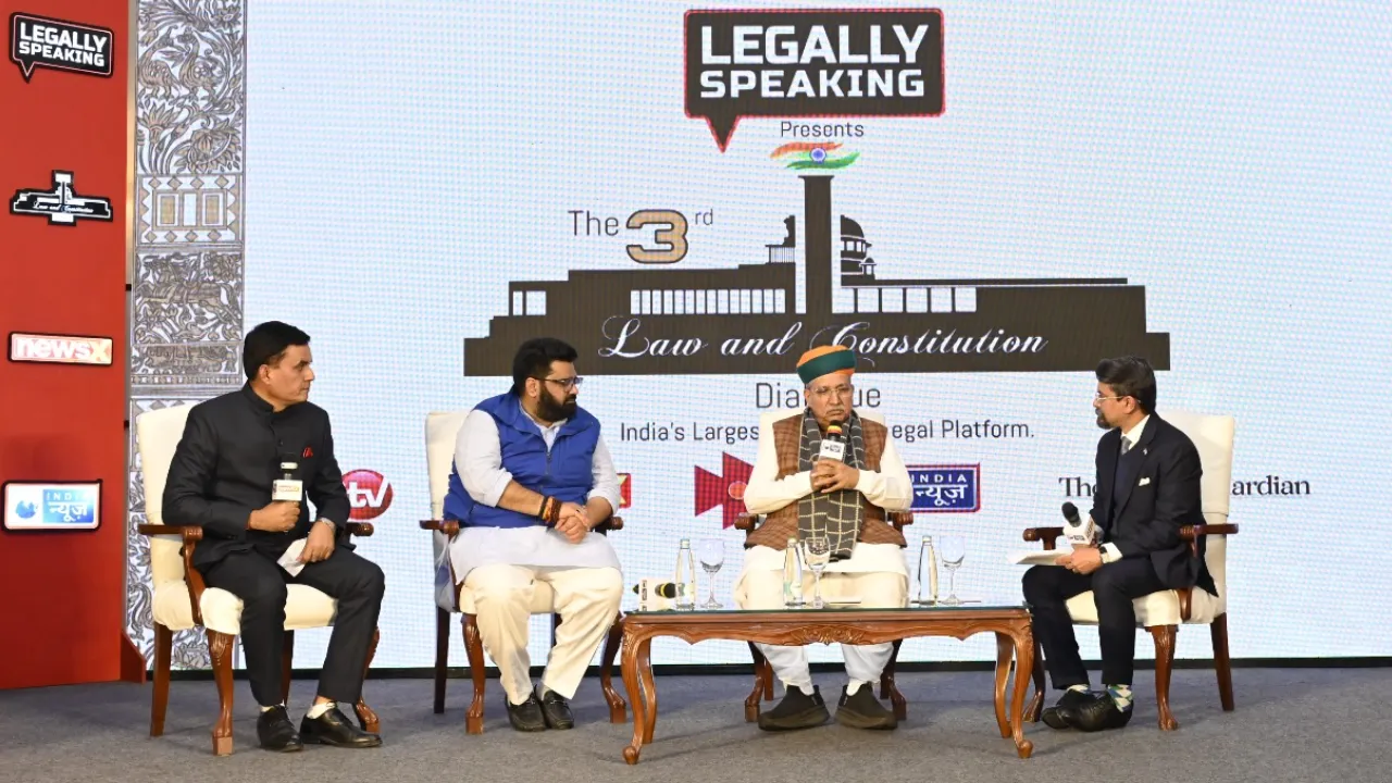 Third Law & Constitution Dialogue 2024 के मंच पर सांसद कार्तिकेय शर्मा ने छेड़ी कानूनी और संवैधानिक मुद्दों की बहस, जानें कानून मंत्री की राय