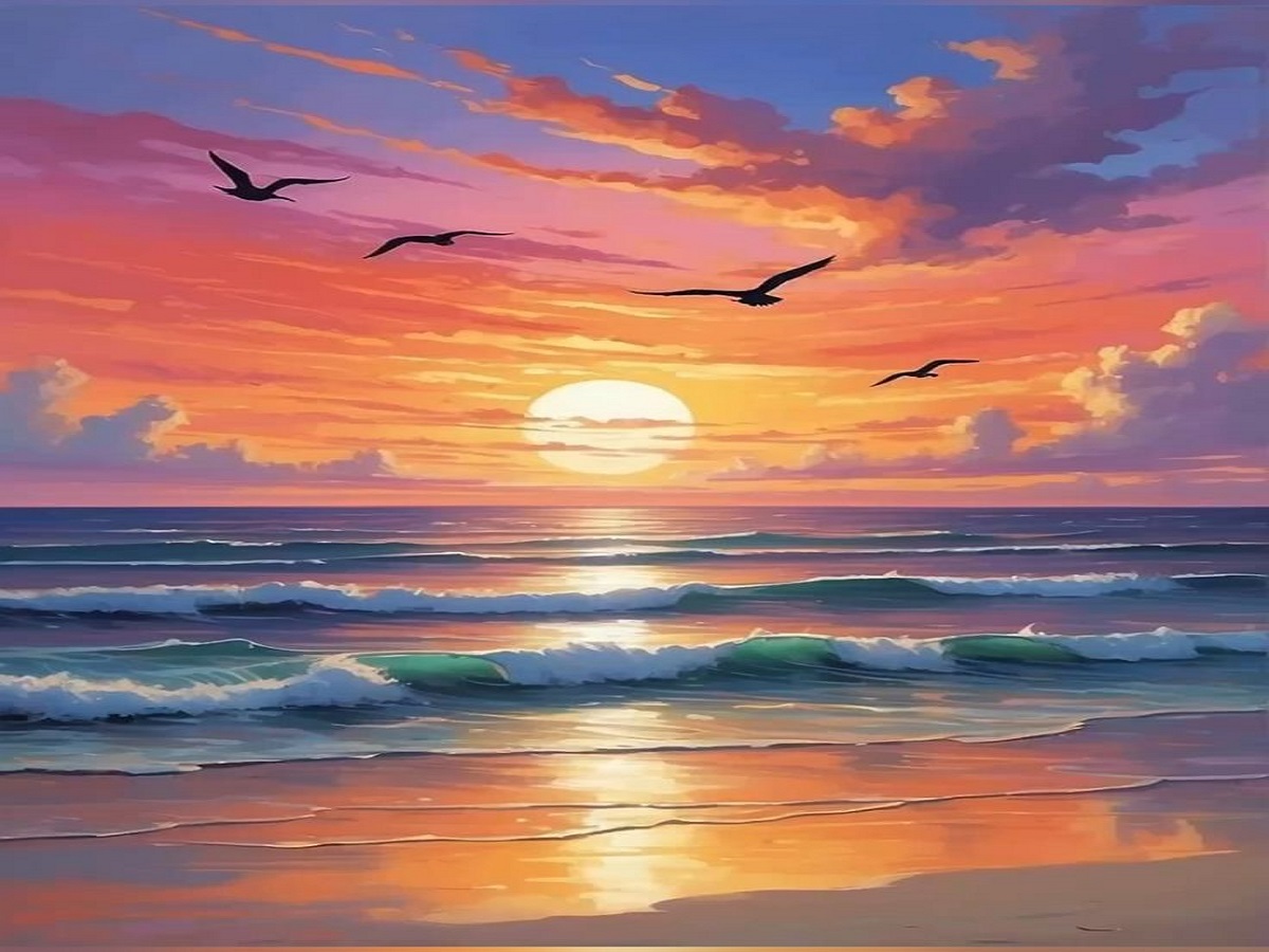painting of the sea or watersource - Photo Gallery