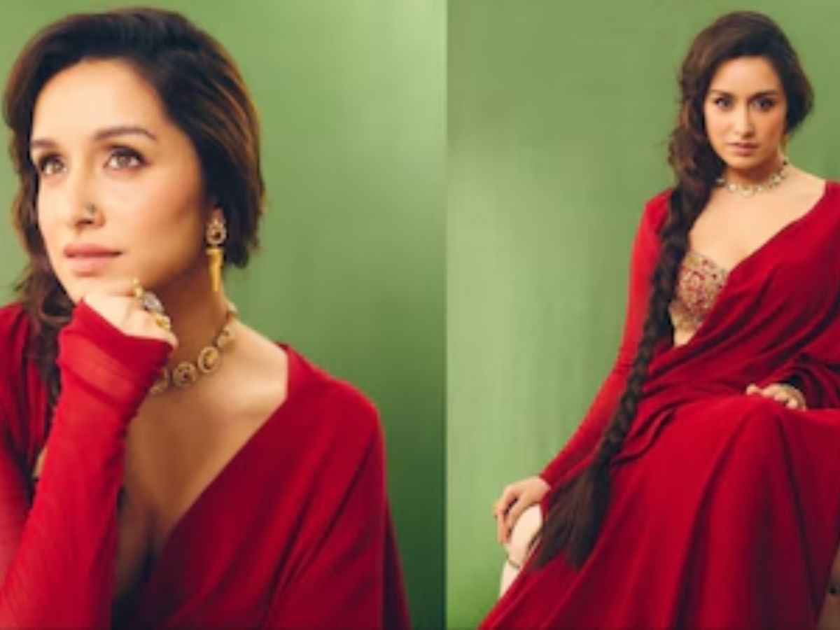 Thamma: Rashmika Madanna की ग़ैर मौजूदगी में Shraddha Kapoor ने रेड साड़ी लुक में लूटी महफ़िल, थम्मा को मिला मिक्स रिस्पांस - Gallery Image