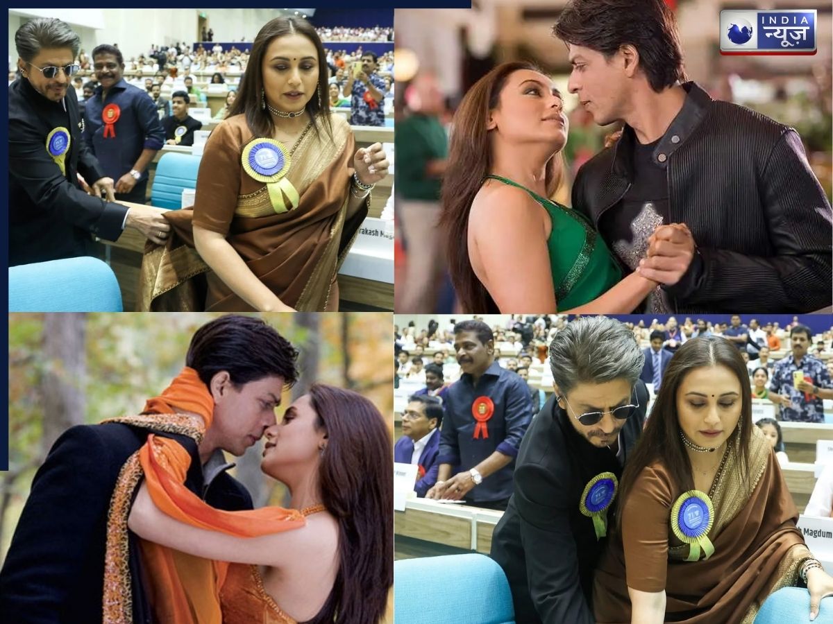 ‘कोई तो रोक लो’! National Awards में रानी का पल्ला संभालते दिखे King Khan; तस्वीर देख लविंग मोमेंट पर हार बैठेंगे दिल