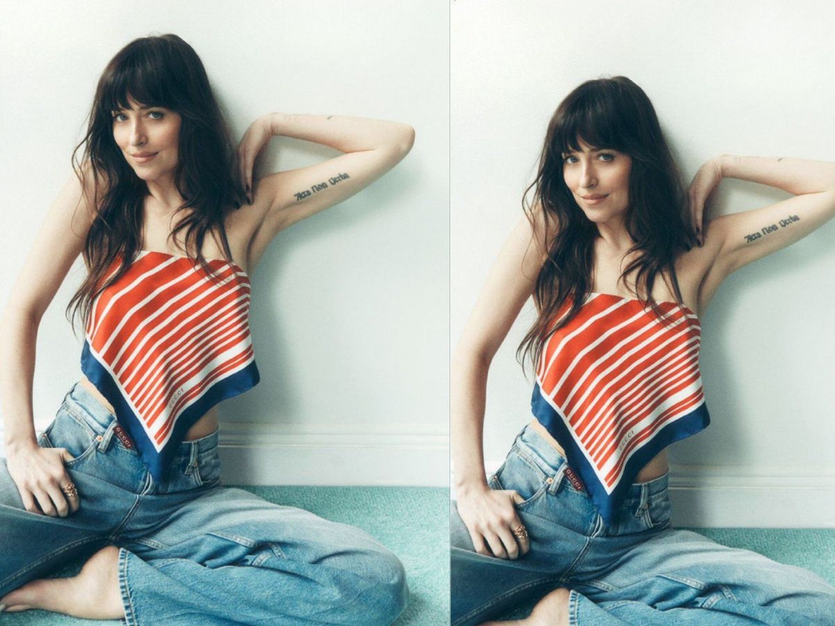 रेड-व्हाइट टॉप और डेनिम में क्यूट-हॉट लुक - Photo Gallery