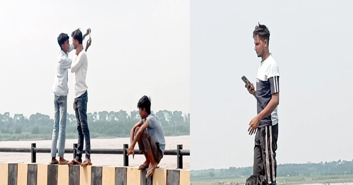 यमुना पर बना हरियाणा और उत्तर प्रदेश को जोड़ने वाला पुल बना सेल्फी पॉइंट, जान जोखिम में डालकर युवा पुल के ऊपर खड़े होकर ले रहे सेल्फी