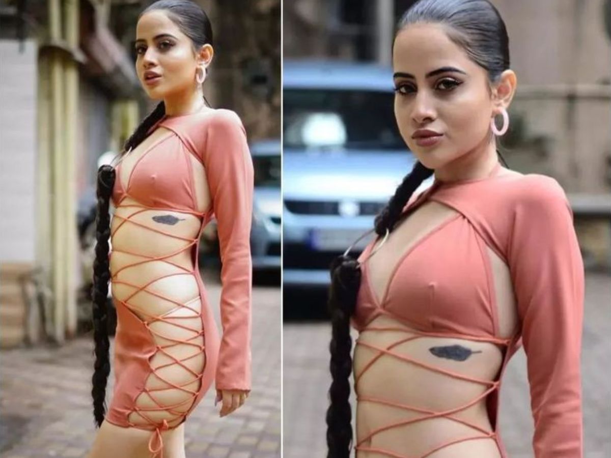 Urfi looks glamorous in a laceup cutout dress - Photo Gallery