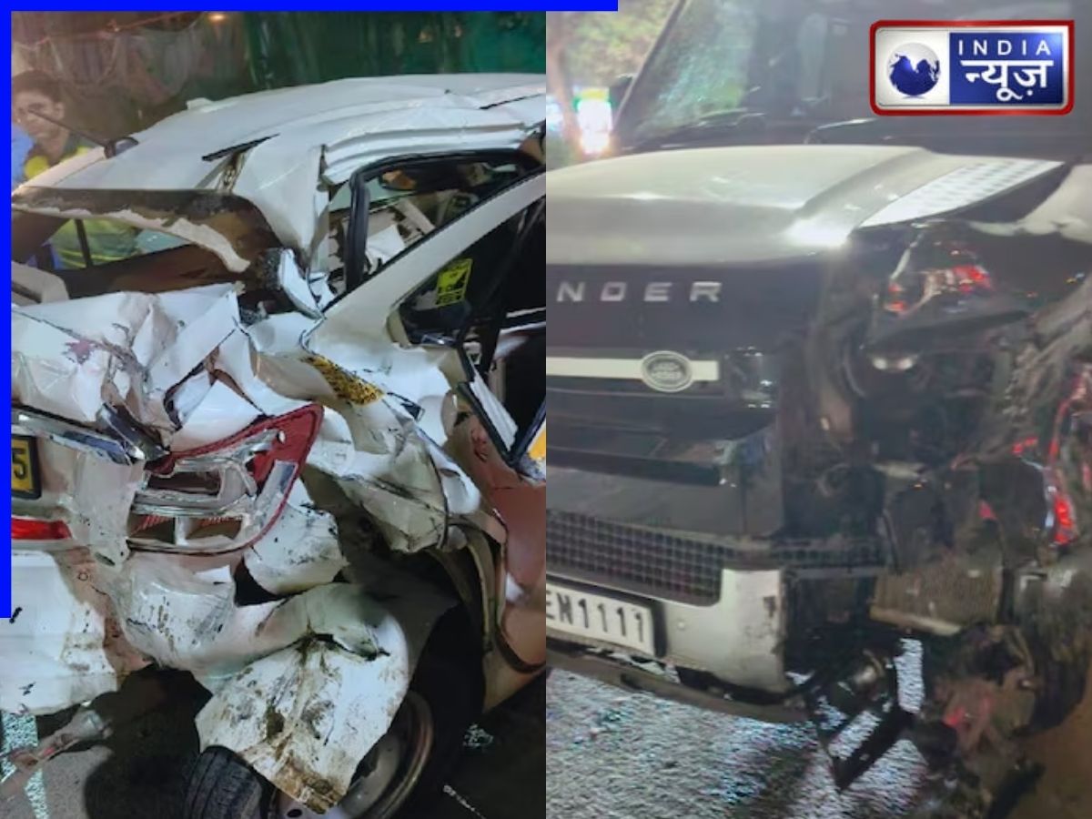 फिर एक बार नोएडा में बड़ा हादसा: Defender चालक ने मारी 5 गाड़ियों को जोरदार टक्कर