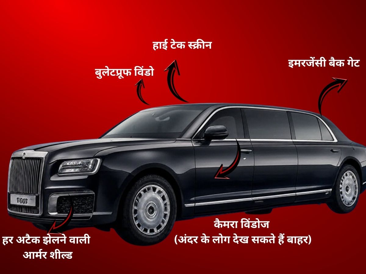 Putin India Visit : कार नहीं चलता फिरता टैंक, पुतिन के सुरक्षा कवच के आगे…गोला, बारूद, ग्रेनेड सब बेकार; ऑरस सीनेट की खासियत के बारे में जानें सबकुछ! - Gallery Image