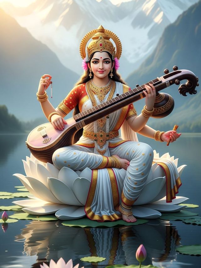 कब बैठती है पूरे दिन में जीभ पर मां सरस्वती?