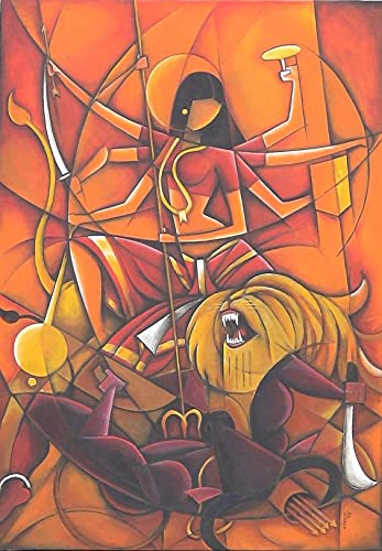 DeviShaktiOilPaintingA DeviShaktiOilPaintingA