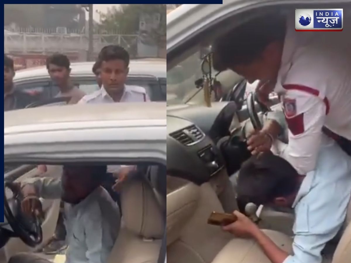 दिल्ली में ट्रैफिक पुलिस की गुंडागर्दी! टैक्सी ड्राइवर को बेरहमी से पीटा, हेड कांस्टेबल सस्पेंड, देखें पूरा वीडियो