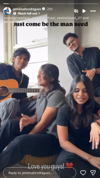Jemimah Rodrigues Story on Instagram