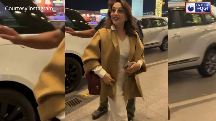 Timeless Beauty का जलवा! जब एयरपोर्ट पर कैजुअल अवतार में दिखीं Madhuri, इंटरनेट का बढ़ा पारा