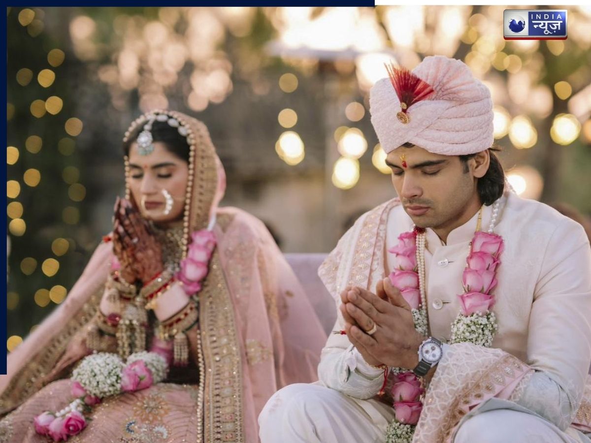 नीरज चोपड़ा के करनाल वेडिंग रिसेप्शन: हरियाणा के सीएम नायब सिंह सैनी सेलिब्रेशन में शामिल हुए