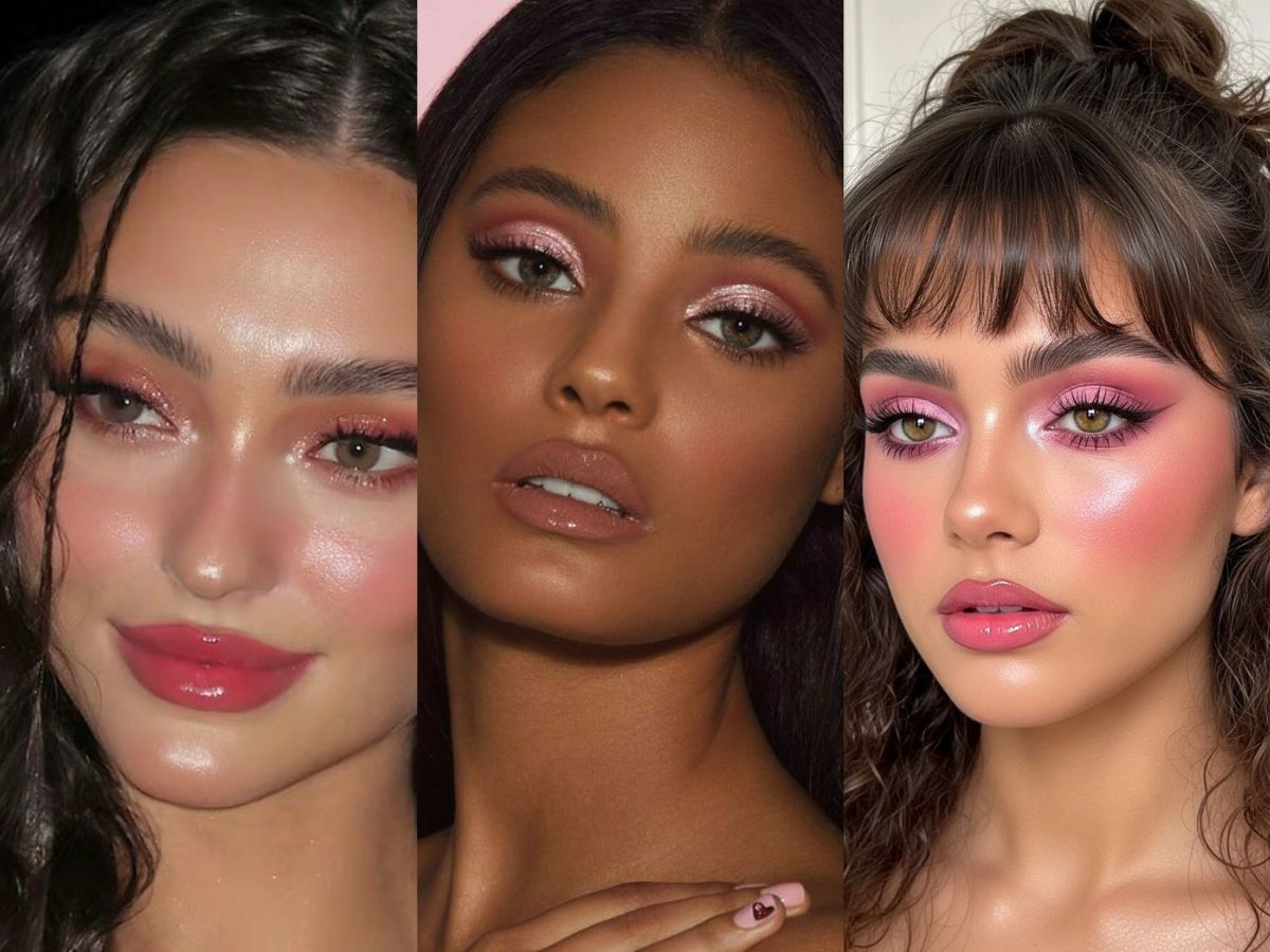 Rosy Pink Makeup Look Christmas Inspo - Photo Gallery