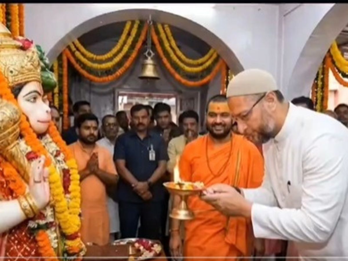 Fact Check: वायरल वीडियो ने मचाया सोशल मीडिया पर तहलका! Asaduddin Owaisi ने की Hanuman ji की आरती? जानें सच्चाई