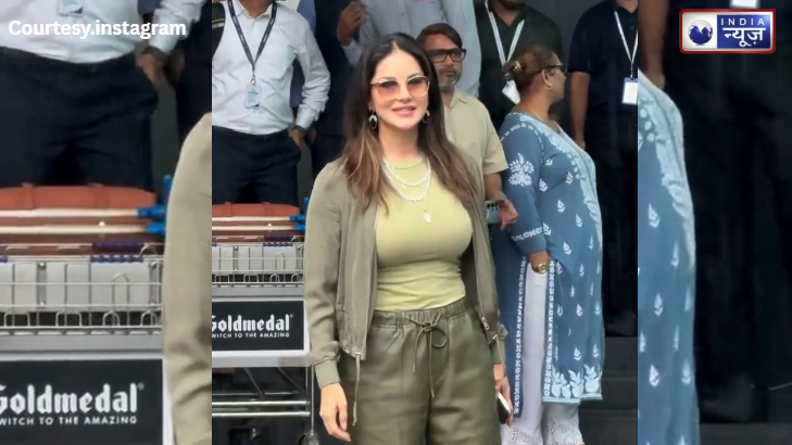Sunny Leone ने कलीना एयरपोर्ट पर बिखेरा जलवा, क्लासिक लुक पर फिदा हुए चाहने वाले