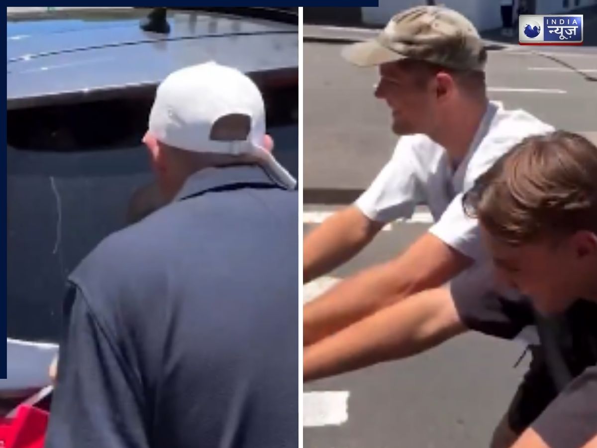 BBL मैच से पहले खिलाड़ियों के छूटे पसीने, रोड पर खराब कार को लगाया ‘धक्का’; Video वायरल