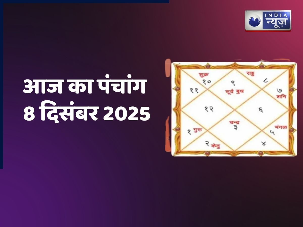 Aaj Ka Panchang 8 December 2025: आज का पंचांग 8 दिसंबर सोमवार, जानें दिन का शुभ मुहूर्त- राहुकाल का समय?