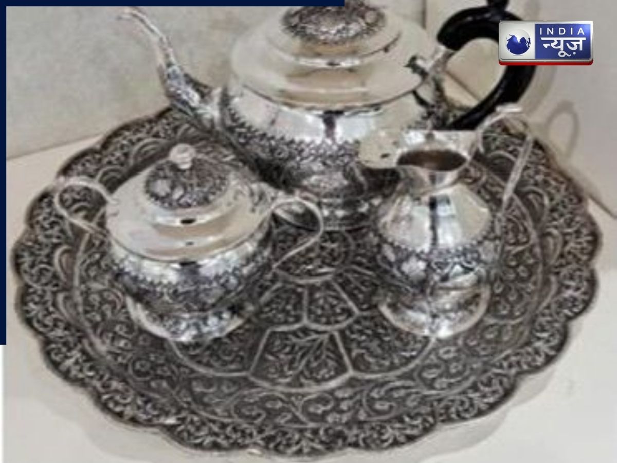 Murshidabad silver tea set - Photo Gallery