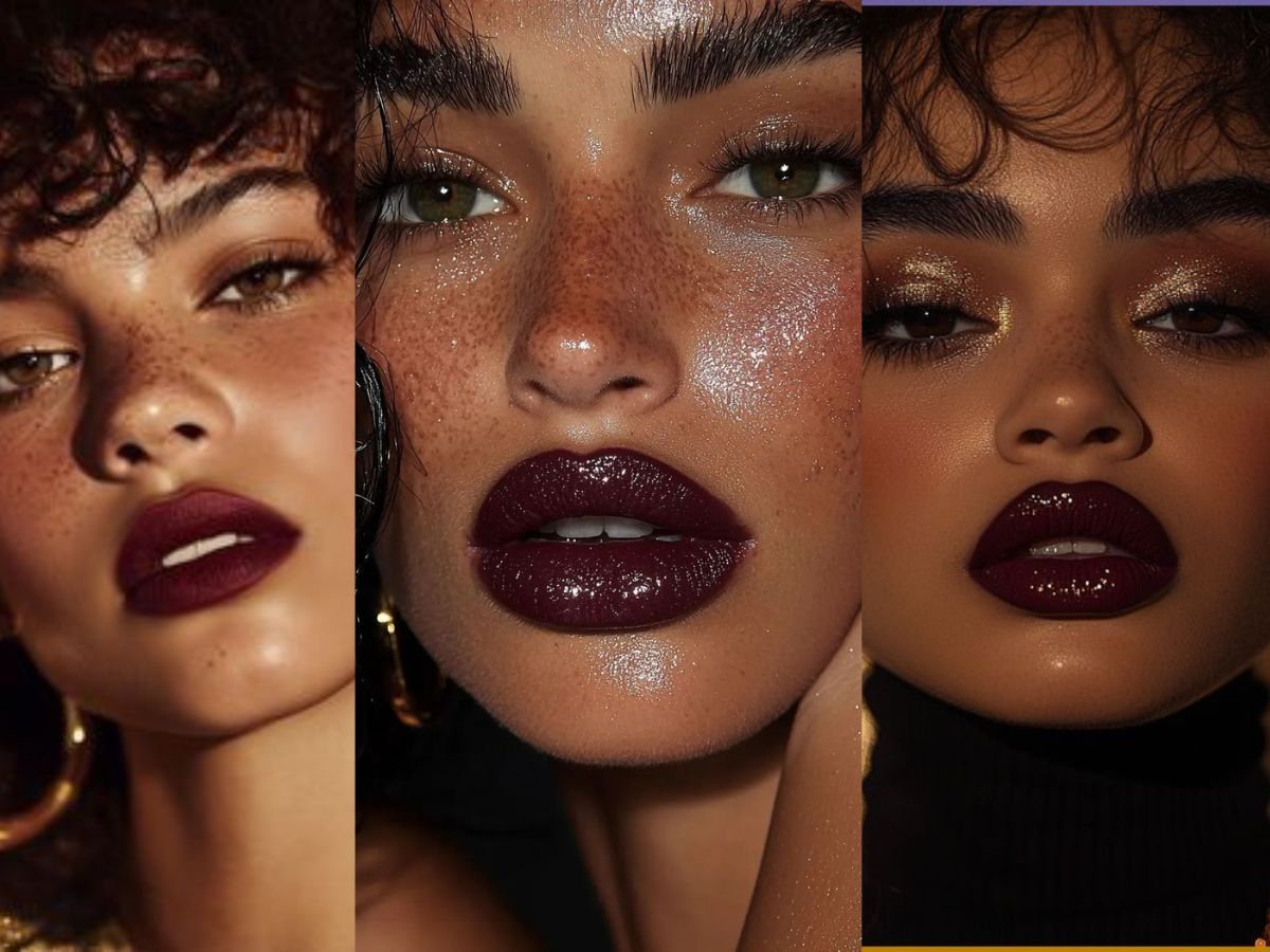 Wine Makeup Look Christmas Inspo - Photo Gallery