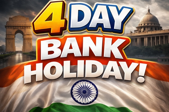 बैंक जाने से पहले पढ़ लें ये खबर! 24–27 तारीख की छुट्टियों ने बढ़ाई लोगों की टेंशन