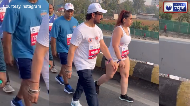 बेटी की जिद के आगे झुके आमिर; Ira Khan के कहने पर पहली बार मुंबई मैराथन में दौड़े Aamir Khan!