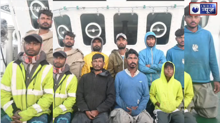 समुद्र में Indian Coast Guard का बड़ा एक्शन;आधी रात को पकड़ी गई पाकिस्तानी नाव, 9 लोग हिरासत में!