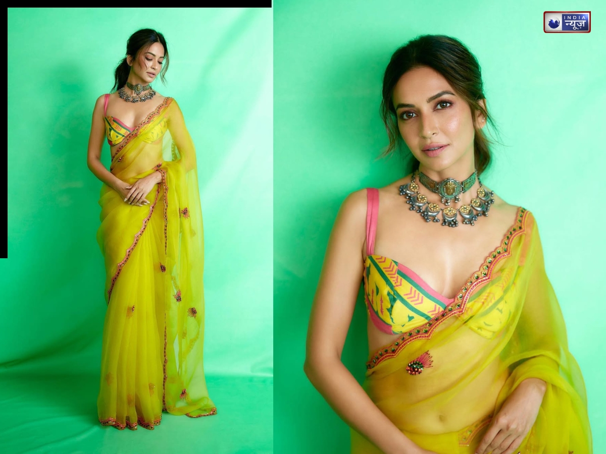 Try Kriti Kharbanda's yellow saree look for Basant Panchami puja - Photo Gallery