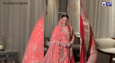 इतनी सादी दुल्हन? जब कोरल लिप्स और गोल्डन आईज में दिखीं Nupur Sanon, वेडिंग मेकअप के निखार ने जीता दिल!