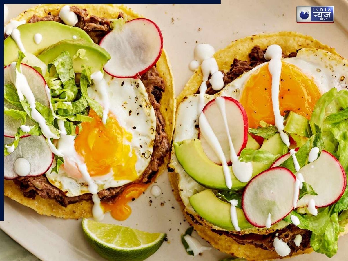 Black Bean and Eggs-Over-Easy Tostadas - Photo Gallery